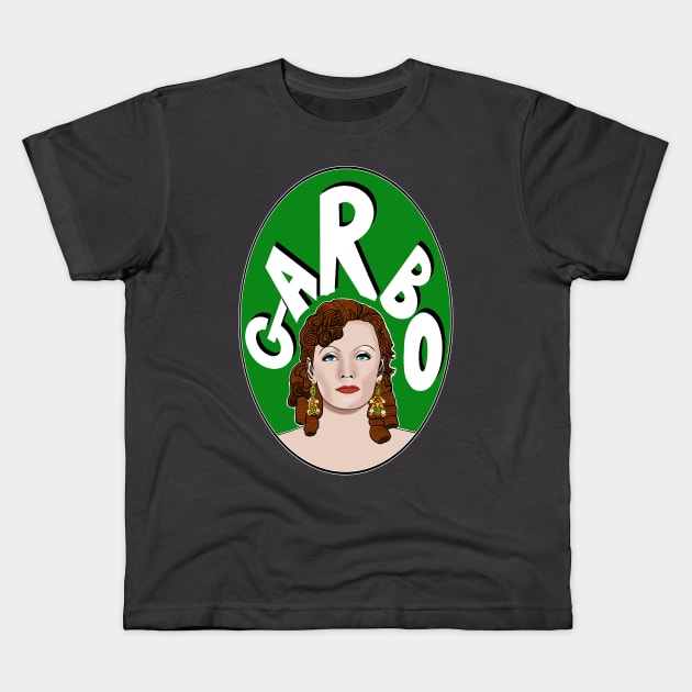 Greta Garbo Kids T-Shirt by EmmaFifield